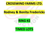 CROSSWIND FARMS Ltd (RODNEY & BONITA FREDERICK) 204-748-7884 Retirement Timed Online Auction