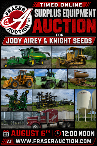 JODY AIREY and KNIGHT SEEDS TIMED ONLINE SURPLUS EQUIPMENT AUCTION (JODY AIREY 204 851 0676) (JUSTIN KNIGHT 204 412 0911)
