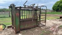 Powder River squeeze chute with palp cage