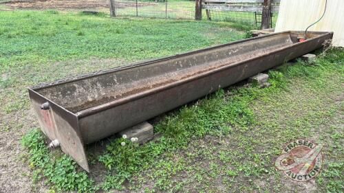 20ft Cast steel water trough with float