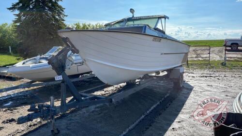 Starcraft Islander Boat (AS IS) w/ Homemade Trailer, F208 (NO MOTOR) Owner: Robert G Deleau, Seller: Fraser Auction________________________ ***TOD - office trailer***