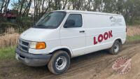 2002 Dodge Ram Van 1500 Panel Van, F208, 154,536 showing, VIN# 2B7HB11X22K125551, Owner: Robert G Deleau, Seller: Fraser Auction_____________________________ ***TOD, keys - office trailer***I