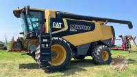 Cat Lexion 590R combine with Lexion P516 pickup header