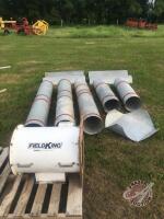 3hp Field king aeration fan and aeration tubes.