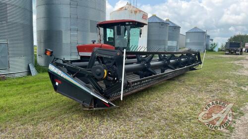 Premier 2940 Swather w/ 30ft MacDon 962 Harvest Header, 2104 engine hours showing, 1706 cutting hours showing, s/n 135839