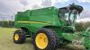 JD S680 Combine w/ JD 615P Pickup Header, Rotor hrs showing:2087, Engine hrs showing:3166, s/nTE0767176 - 8