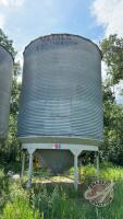 Bin #9 - Approx 2200 Bushel Metal Industries Bin on Peloquin Hopper Cone, 3hp 1ph Gold’N Air aeration fan