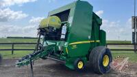 JD 569 Mega Wide Plus Round Baler, H46, s/n1E00569XJGG428811 ***Monitor, Harness, Nozzles in Office Shed*** ***Manual in Office Trailer***