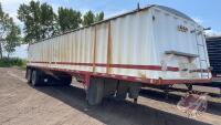 1998 40' Doepker t/a Grain Trailer, H55, VIN#2DEGBSZ23W1010509, SAFETIED Owner: G Six Farms Ltd. Seller: Fraser Auction ________________________ ***TOD & Safety in Office Trailer***