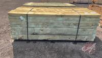 3x12x8 Green Treated Rough Lumber CCA, H43