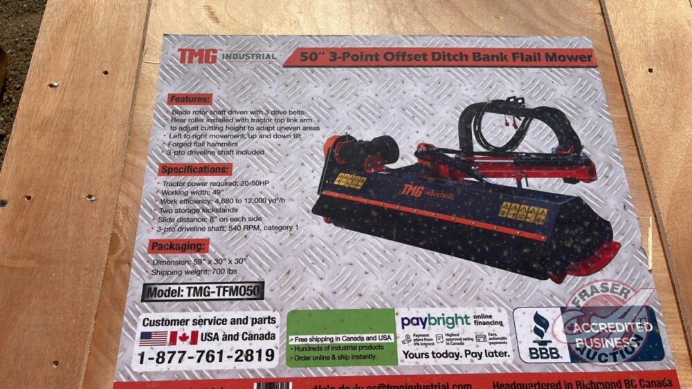 TMG-TFM050 - 50in 3-Point Offset Ditch Bank Flail Mower, H67