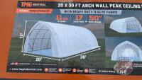 TMG-ST2031P - 20ft x 30ft Arch Wall Peak Ceiling Storage Shelter, H67