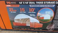 TMG-DT4041CF - 40ft x 40ft Dual Truss Storage Container Shelter, H67