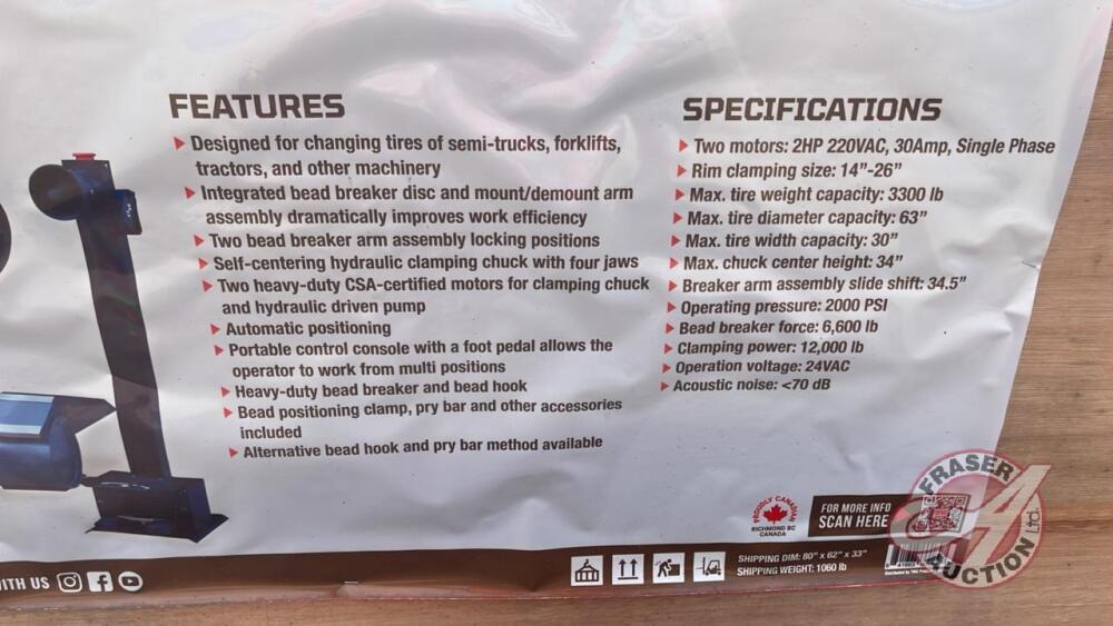 TMGTTC26 26in Heavy Duty Truck Tire Changer, H67