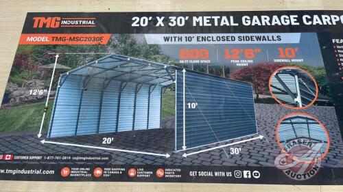 TMG-MSC2030F - 20ft x 30ft Metal Carport Shed, H67