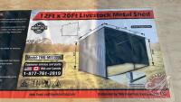 TMG-MS1220L - 12ft x 20ft Livestock Metal Shed, H67