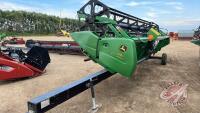 25ft JD 625F Flex Header with P/U Reel, H87 s/n H00625F706321