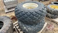 Used Goodyear Diamond Tread 16.5L-16.1 on Rims, H74