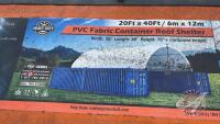 TMG-ST2040C - 20ft x 40ft PVC Fabric Container Roof Shelter, H67