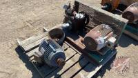 3 phase 10hp Electric motors one w/ pump, H112