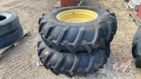 Used 14.9-24 Combine Tires on NH Rims, H116