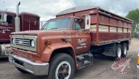 1979 Chevy C70 t/a Grain Truck, H115, 546,411 showing, VIN#C47DE9V127350, Owner: Calvin D Bolduc, Seller: Fraser Auction________________________, ***TOD & keys in office trailer***, *** Remote for end gate in Office Trailer***