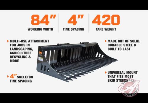 TMG-SB84 - 84in Skid Steer Skeleton Bucket, H67