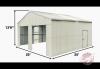 TMG-MS2525 - 25ft x 25ft DBL Garage Metal Shed (box A & B), H67 - 2