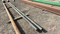 3 1/2" dia x 21' l, Schedule 40 round pipe, H46