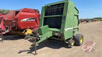 JD 530 Baler, H136, s/n E00530X688434, *** Monitor in Office Shed***