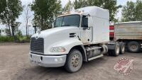 2002 Mack Highway Tractor, H154, 789,349km showing, VIN#1M1AE07Y42W012136, Safetied, Owner: Blixhavn Farms Ltd, Seller: Fraser Auction__________________, *** TOD, Keys & Safety Paper in Office Trailer ***