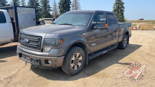 2014 Ford F150 FX4 EcoBoost, H66, VIN#1FTFW1ET2EFA51831, 339,307km showing, Owner: Lonnie D Studer Seller: Fraser Auction ________________________***Keys and TOD in Office***