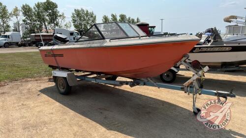 Cal-Glass 15ft Boat w/ Trailer, H184***NO TOD or KEYS*** PST #357140-8