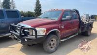 2007 Dodge Ram 3500 SLT Quad Cab, H175, 288,589 showing, VIN#3D7MX48C37G716549, Owner: Great Western Tong Services 1987 LTD, Seller: Fraser Auction_________________ *** Keys & TOD in Office Trailer ***