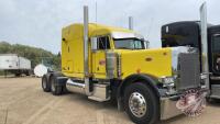 2000 379L Peterbilt Highway Tractor, H58, 214,670km showing, VIN#1XP5DB9X7YD518230, SAFETIED Owner: Sobry Farms Ltd, Seller: Fraser Auction_____________ *** Keys & TOD in Office Trailer ***