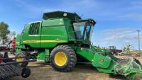 JD 9650 Combine, H187, 4623 eng hrs showing, 3318 threshing hrs showing, s/n H096S0W690615 *** Keys in Office Trailer *** *** Spare Belts in Office Shed ***