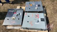 (3) 3ph motor controls / switch boxes