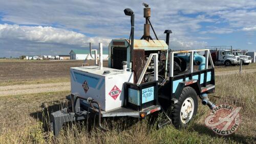 4cyl Diesel Engine w/ 6in Pump Mounted on S/A Trailer, NO TOD, (DID NOT HAVE RUNNING)