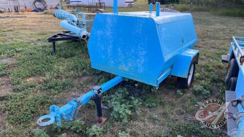 Izuzu 4 Cyl Diesel Engine w/ 4in Trash Pump on Enclosed 2 Wheel Trailer, NO TOD, (DID NOT HAVE RUNNING)