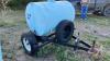 Approx 200 gal used oil tank on 2 wheel wagon - 2