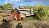 Approx (80) 6in x 40ft aluminum irrigation pipes on T/A wagon