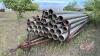 approx (40) 8in & 6in x 40ft Aluminum Pipe on S/A Pintle Hitch Wagon, NO TOD