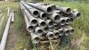 approx (30) 6in aluminum irrigation pipes on 4-wheel wagon - 2