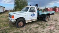 1988 Ford F350 1 Ton Dually, 327,249km showing, VIN# 2FDKF38M2JCA83758, NOT RUNNING, Owner:J C Manser, Seller: Fraser Auction________________ Sells with a MPI TOD