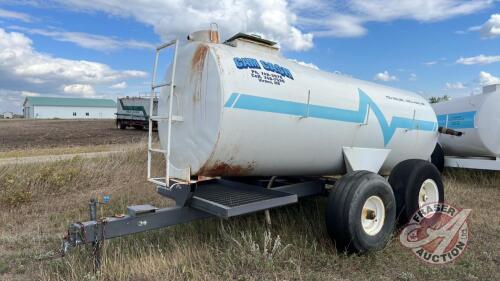 Approx 1800 Gal Tanker Trailer, VIN# JCMTANK Owner: J C Manser Seller: Fraser Auction ________________________________ Sells with a MPI TOD