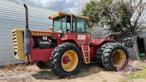 Versatile 500 4WD Tractor, 192hp 3965 hrs showing, s/n 130422 ***NOT RUNNING***