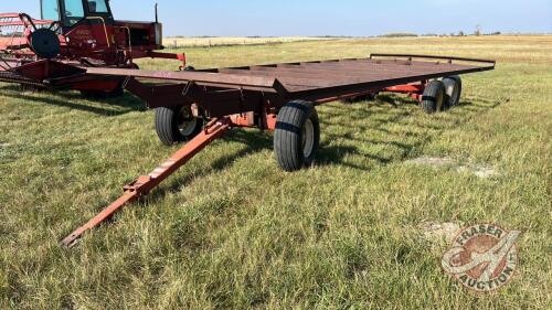 25ft X 10ft metal bale deck on Gehl 6-wheel wagon