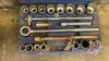 3/4in Westward socket set with ratchet - 2