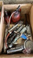 air tools, ratchet, jig saw, die grinder, air hammer, 3' nozzle, tool oilers