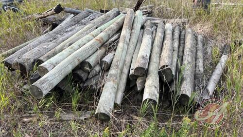 Approx 30 5-6”x7’ + assortment of posts other posts and ties in various condition